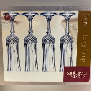 Cristal D’Arques 4 Champagne Glasses